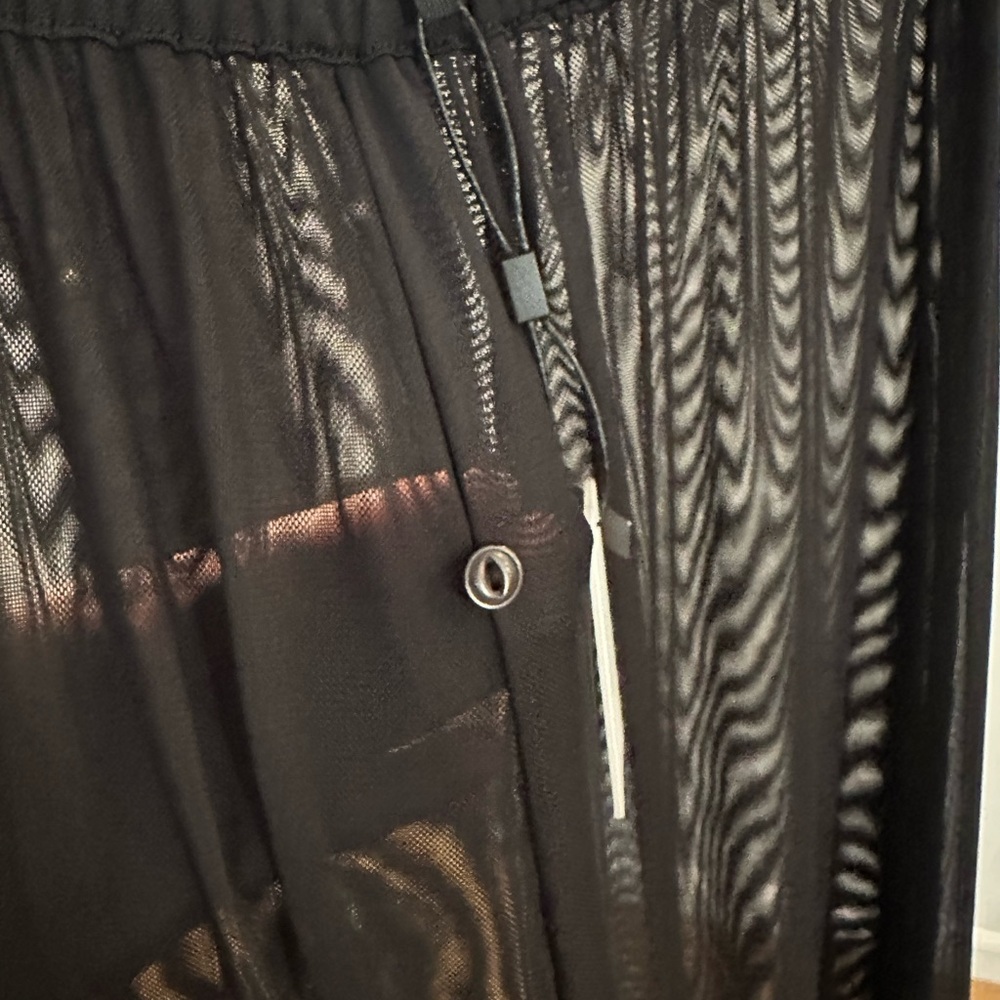 Joah Brown Asymmetrical Mesh Black Button Skirt - Size XS NEW WITH TAGS - Picture 5 of 6